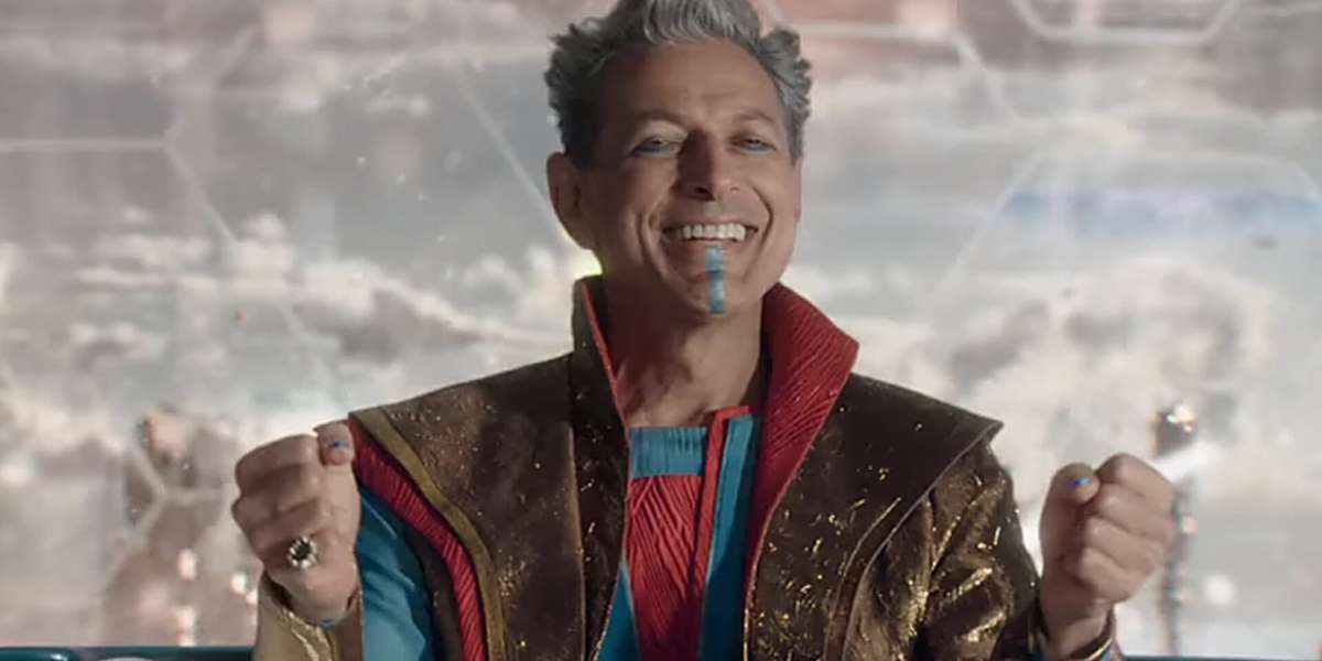 Jeff Goldblum as the Grandmaster in 'Thor: Ragnarok' 2017