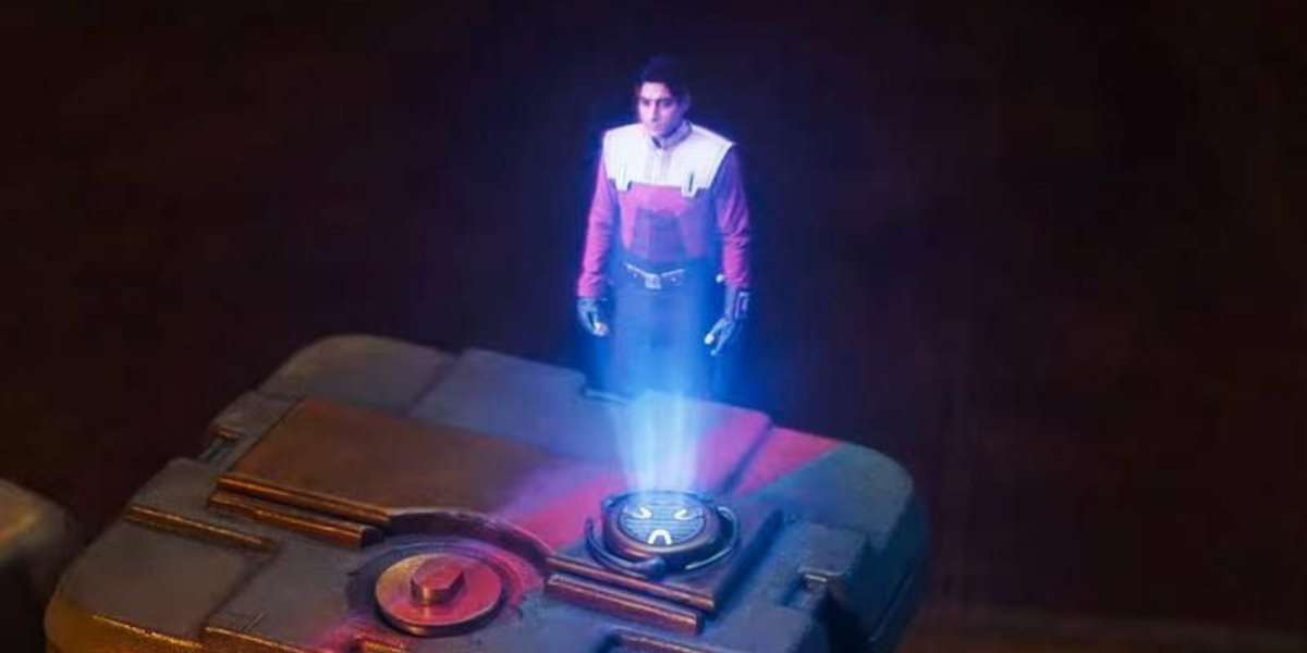 Ezra Bridger (Eman Esfandi) via hologram in 'Ahsoka'