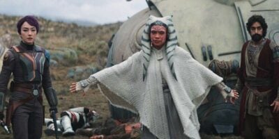 Ahsoka Tano (Rosario Dawson), Sabine Wren (Natasha Liu Bordizzo), and Ezra Bridger (Eman Esfandi) in 'Ahsoka' 1.07