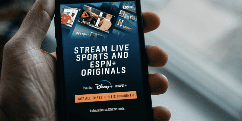 Disney+ sports advertisement page