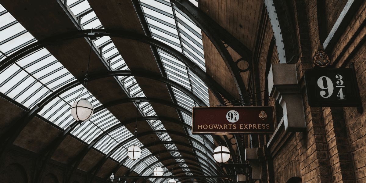 Hogwarts Express sign pictured at the Wizarding World of Harry Potter