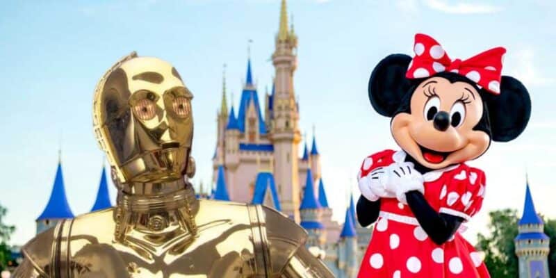 C3PO and Minnie Mouse at Disney World