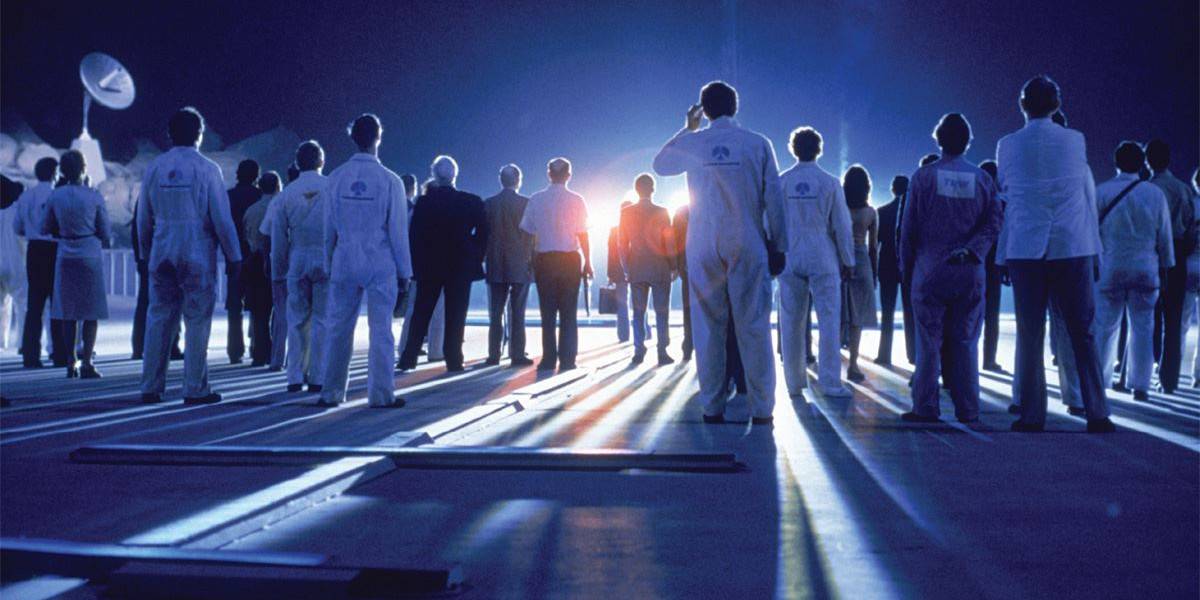 Close Encounters of the Third Kind featuring a group of people.