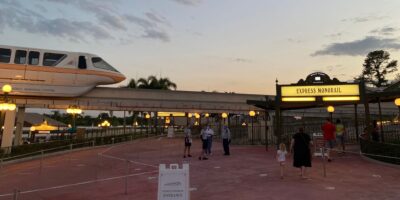 Walt Disney World Express Monorail outside of Magic Kingdom