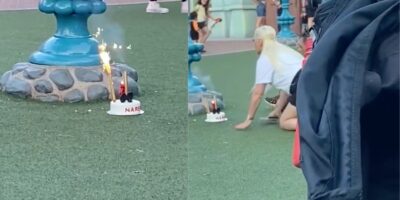 A guest starts a fire at Disneyland.