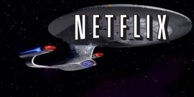 Netflix logo on the USS Enterprise NCC 1701-D