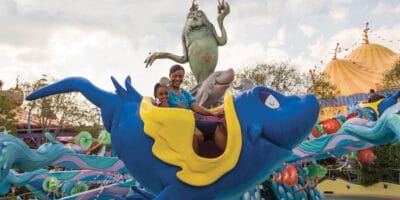 Guests ride One Fish, Two Fish, Red Fish, Blue Fish