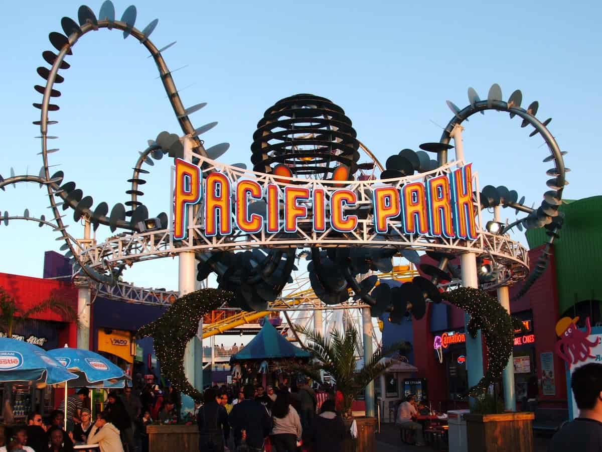 pacific park on the Santa Monica pier in California.