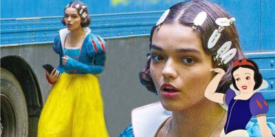 Rachel Zegler dressed as Snow White