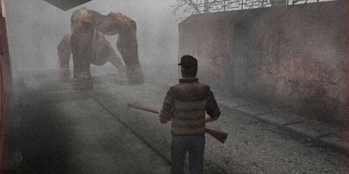 Silent Hill game freeze frame with a monster, Stranger Things