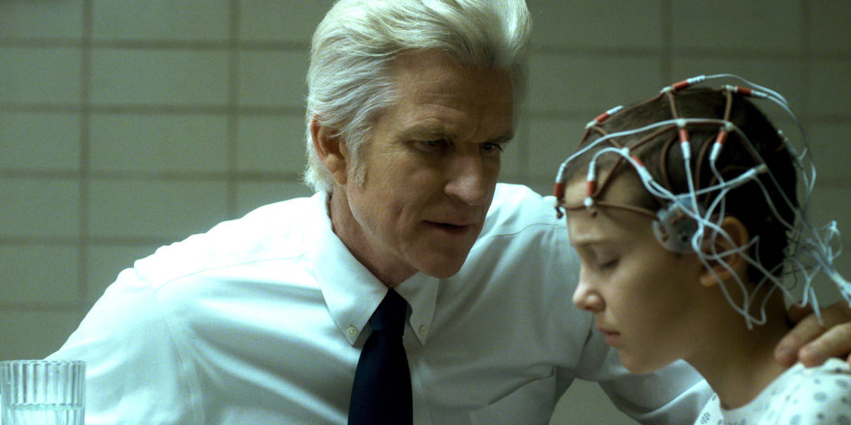Martin Brenner and Eleven in Stranger Things