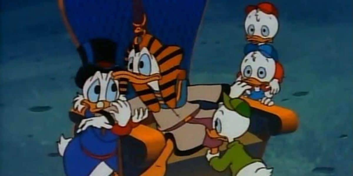 Donald Duck as a pharaoh in a pulled episode of 'DuckTales'
