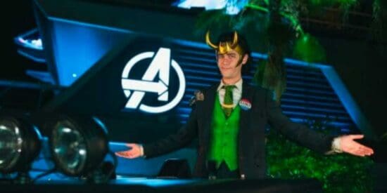 Loki character at Disneyland Resort's Avengers Campus