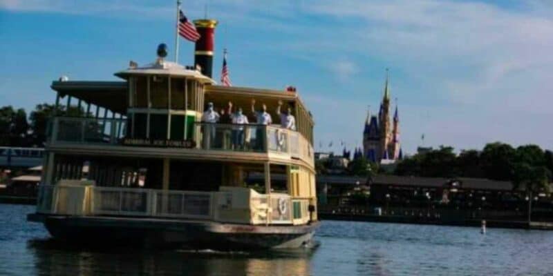 Guests aboard the Magic Kingdom Ferryboat