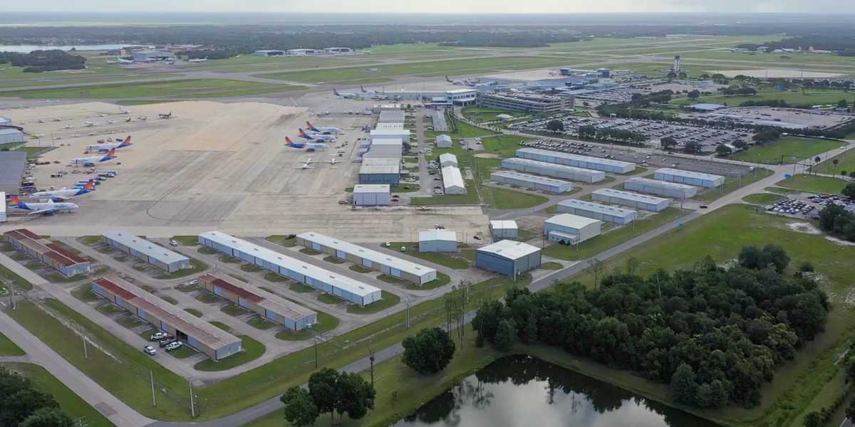 Aerial view of Orlando Sanford Airport
