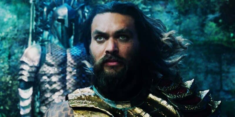 Jason Momoa as Arthur Curry holding trident in DC's 'Aquaman and the Lost Kingdom' (2023)