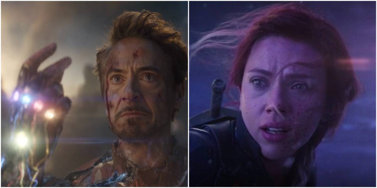 Tony Stark before he kills himself reversing the snap, Black Widow before she sacrifices herself