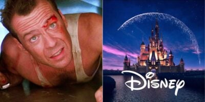 Bruce Willis in Die Hard with Disney Logo