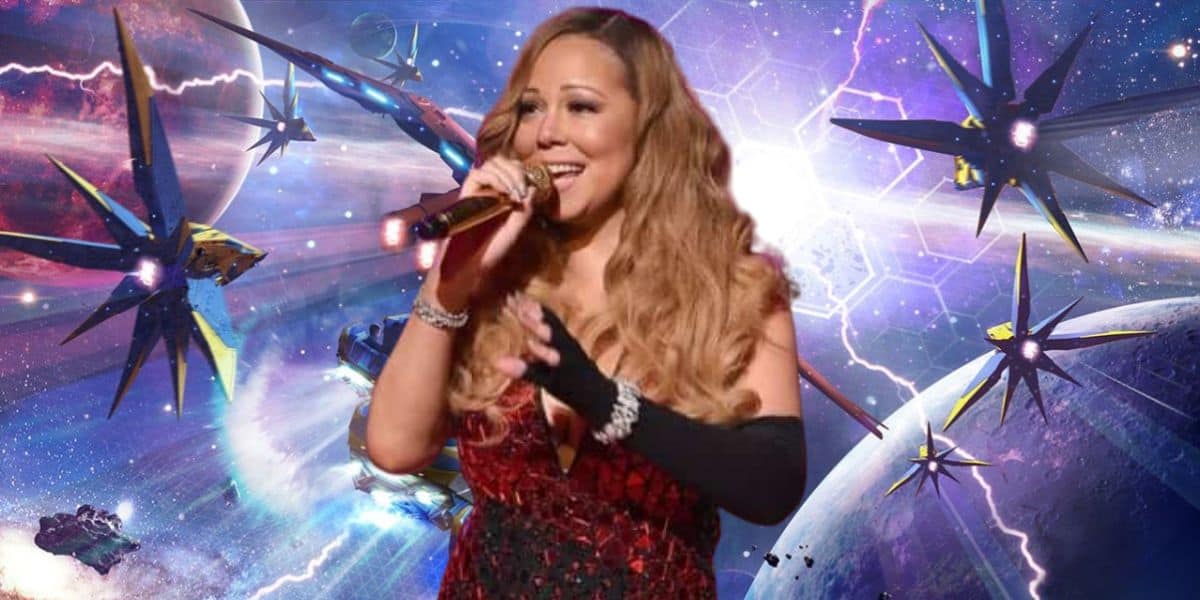 Mariah Carey singing to Cosmic Rewind