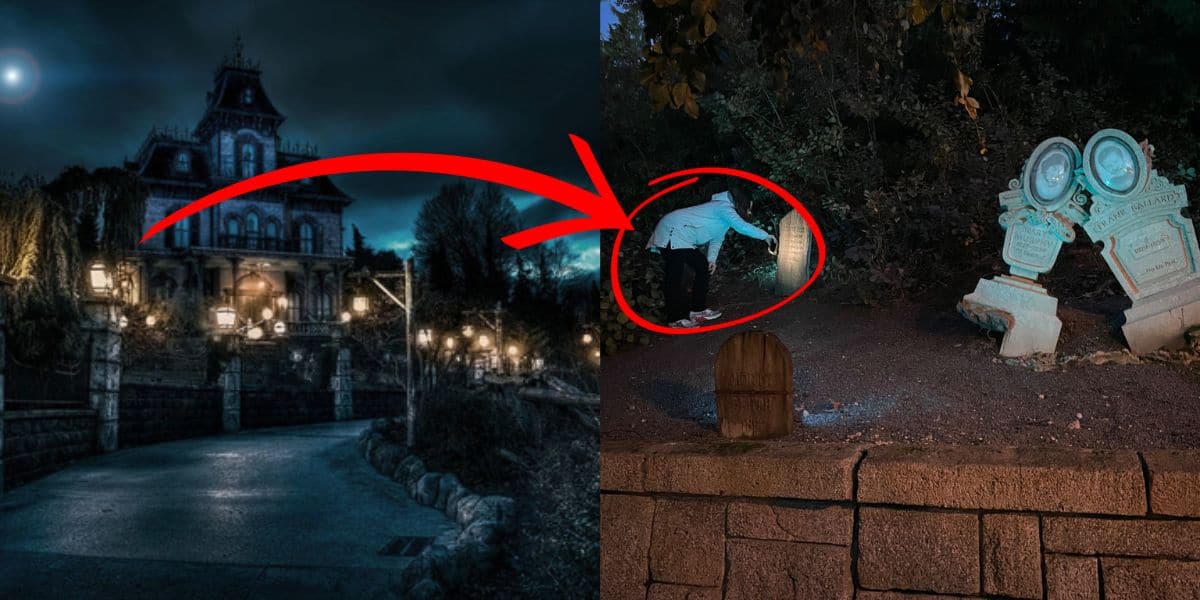 Guests desecrate Phantom Manor at Disneyland Paris.