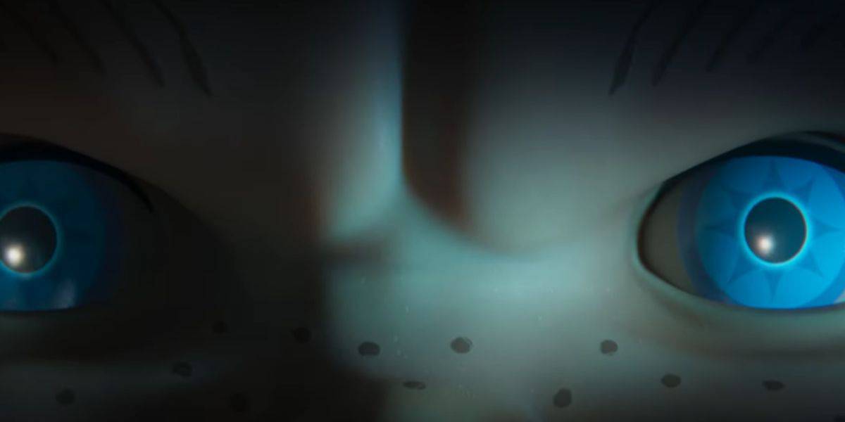 Chucky's eyes in the 'Dead by Daylight' trailer