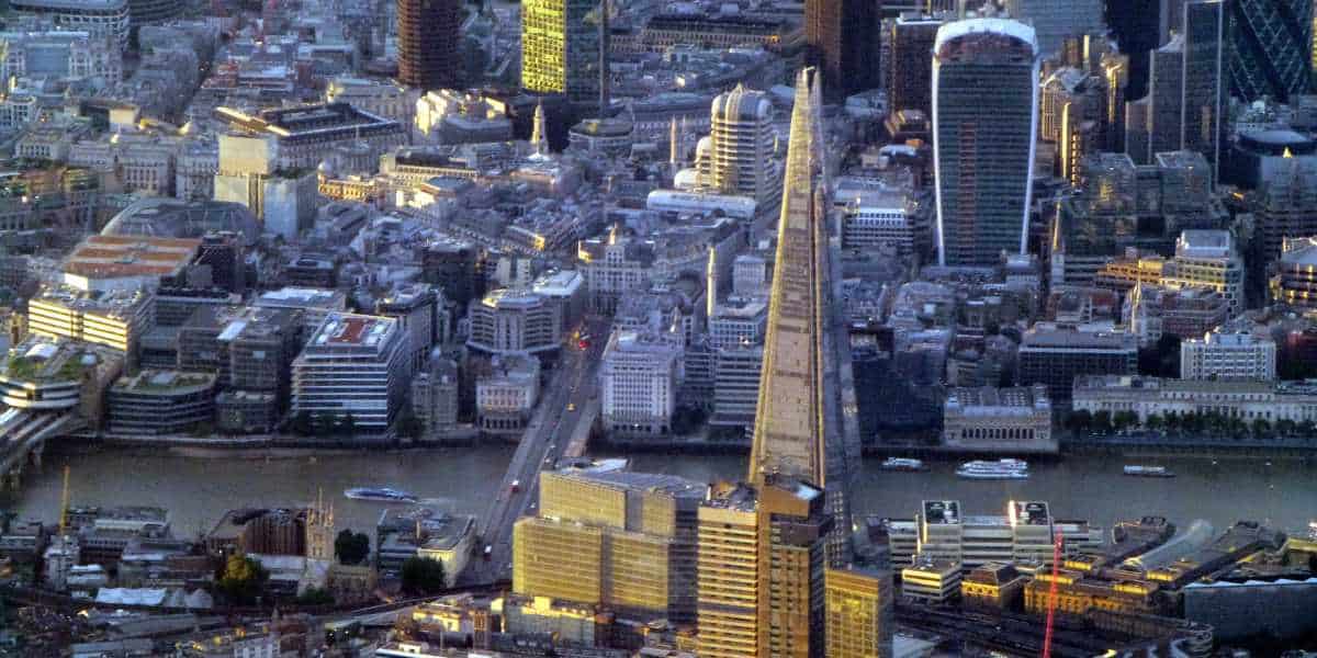 Aerial view of London