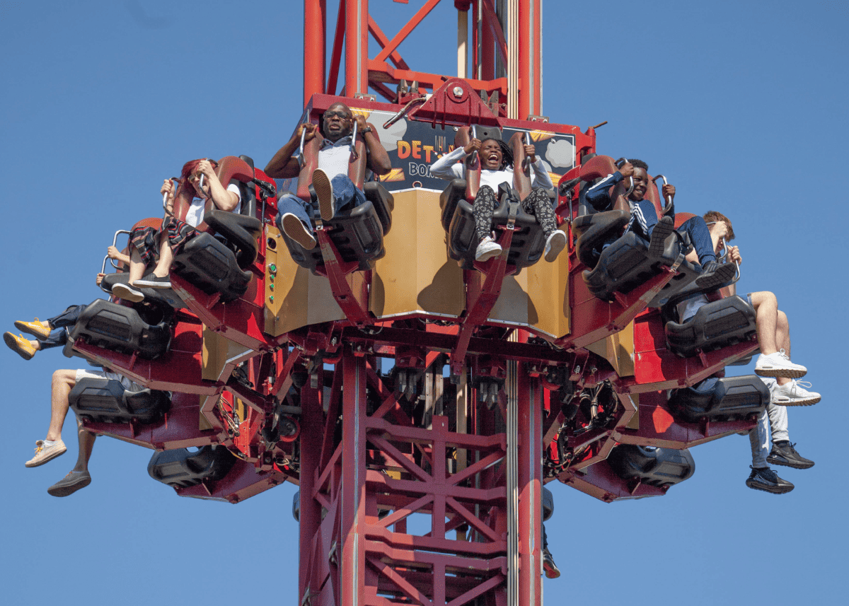 Detonator, a popular attraction at Thorpe Park in the United Kingdom