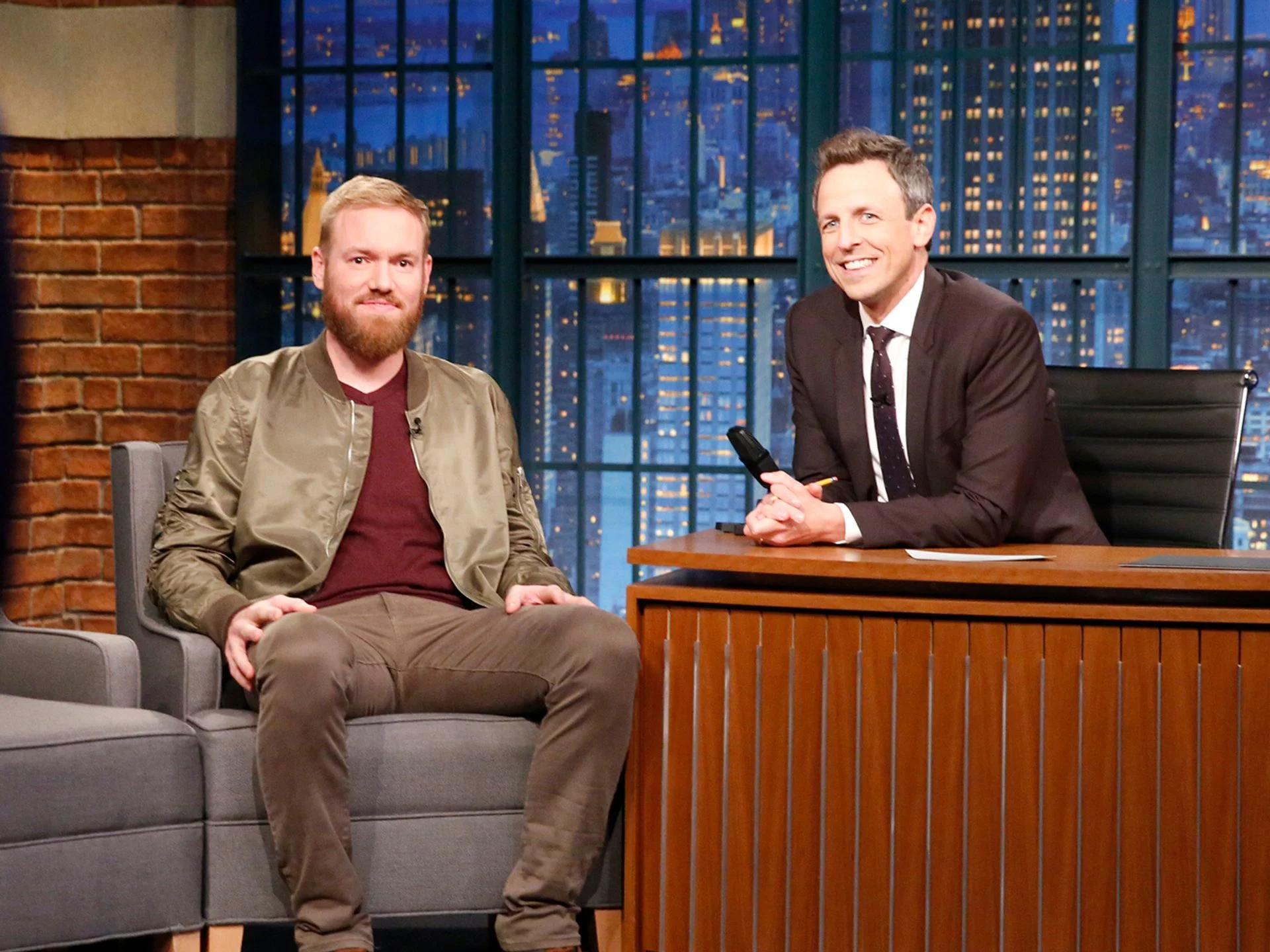 Seth Myers and Kenny DeForest