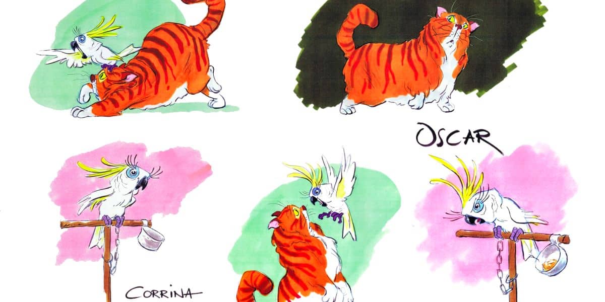 Sketches for Fraidy Cat by Andreas Deja