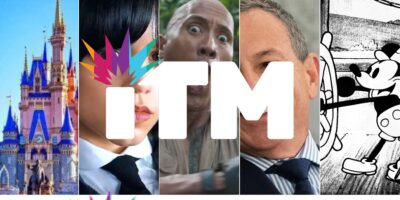 Inside the Magic collage of events, including Jenna Ortega, Dwayne Johnson, Bob Iger, and Steamboat Willie