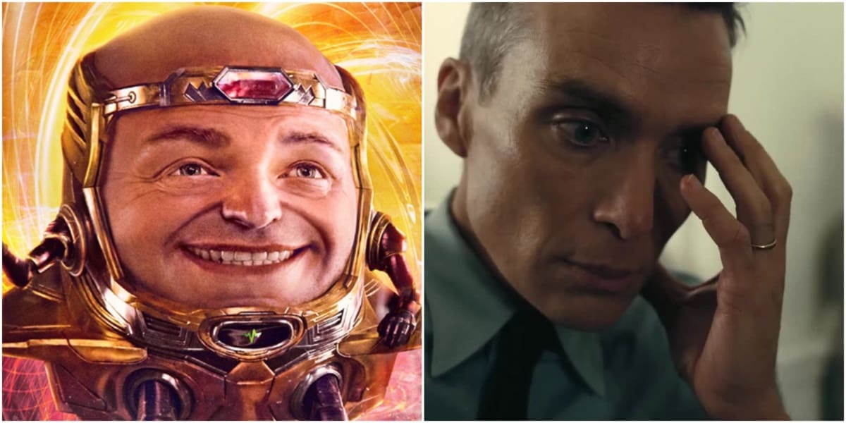 MODOK from Ant-Man and the Wasp: Quantumania, Oppenheimer looking like he's in pain