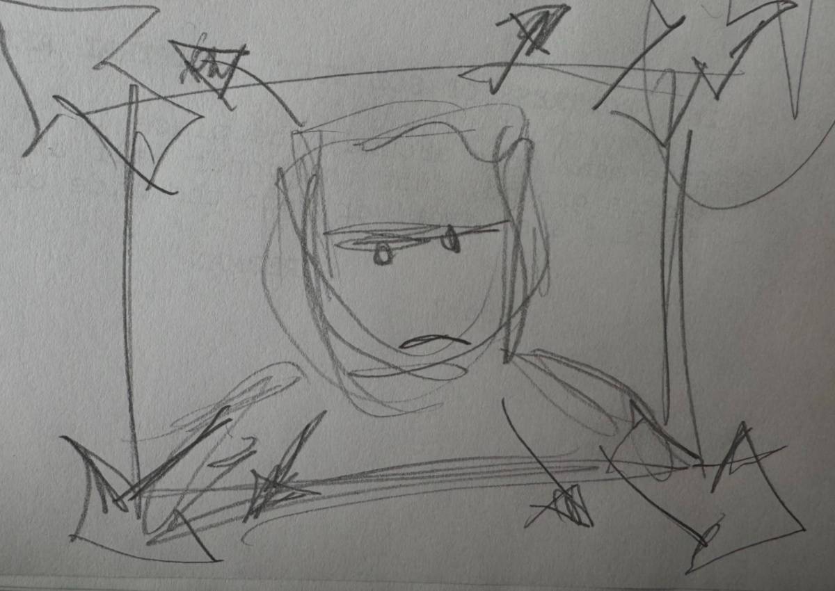 A sketch of the story board for Superman: Legacy