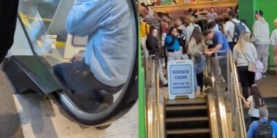 Escelator breaks at EPCOT.