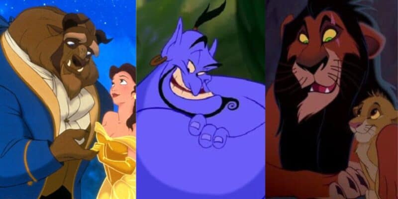 Disney renaissance movies in a collage