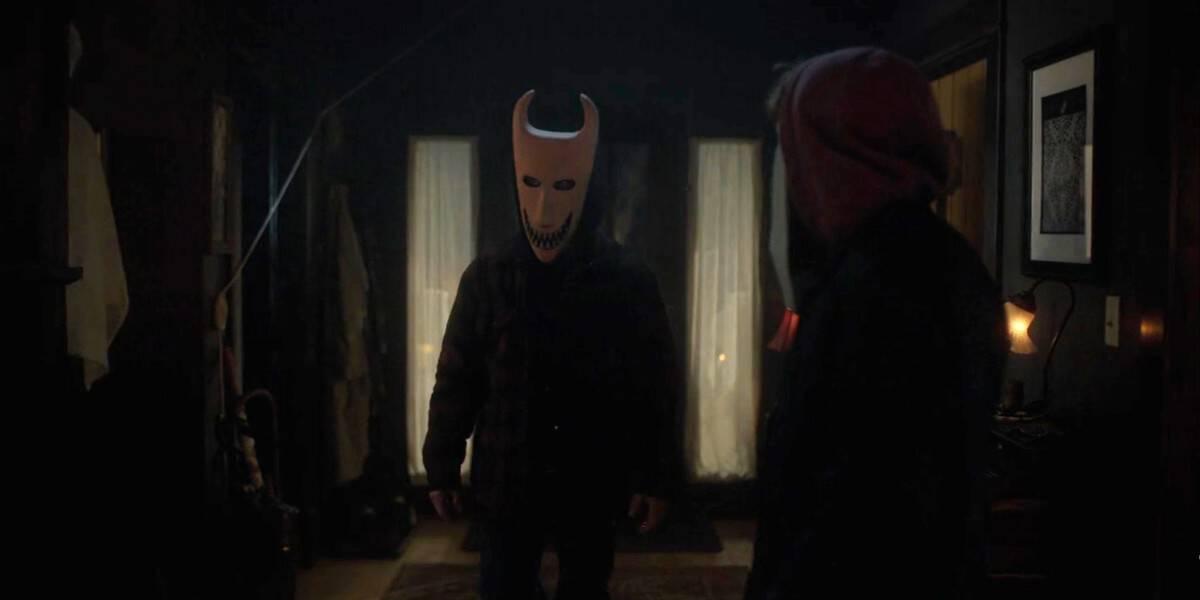 A kidnapper disguised as Lock from The Nightmare Before Christmas in Fargo