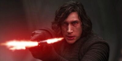 Kylo Ren wields his Lightsaber