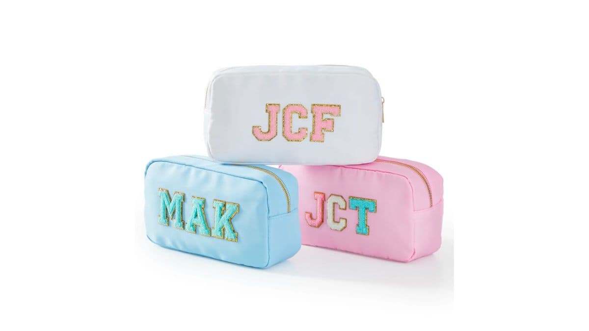 Monogrammed pouches