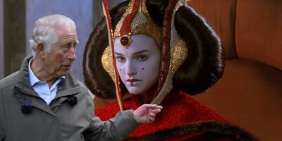 King Charles III and Padme Amidala (Natalie Portman) together