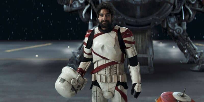Ezra Bridger (Eman Esfandi) wearing Night Trooper disguise in 'Ahsoka' 1.08