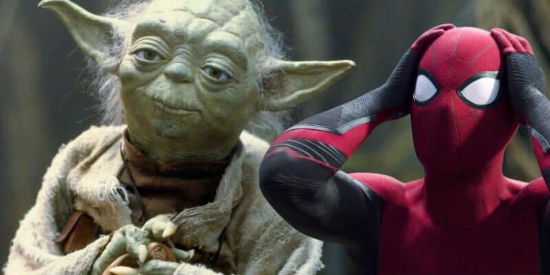Yoda seen with Spider-Man