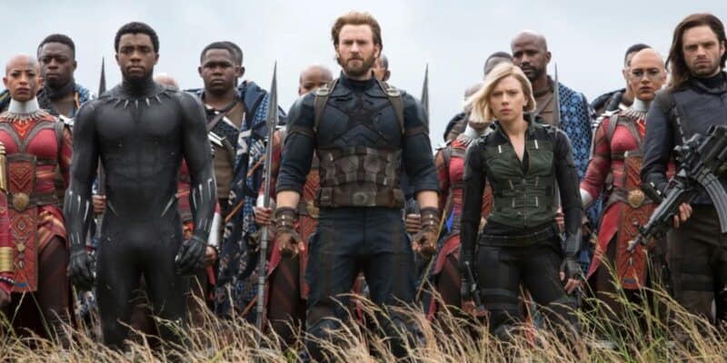 A large group of the Avengers making a stand in Endgame