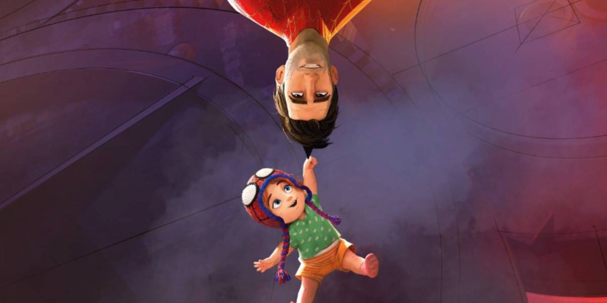 Peter B. Parker and May-day on a poster for 'Spider-Man: Across the Spider-Verse'