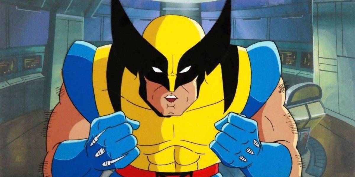 Wolverine looking angry in the X-Men animated series
