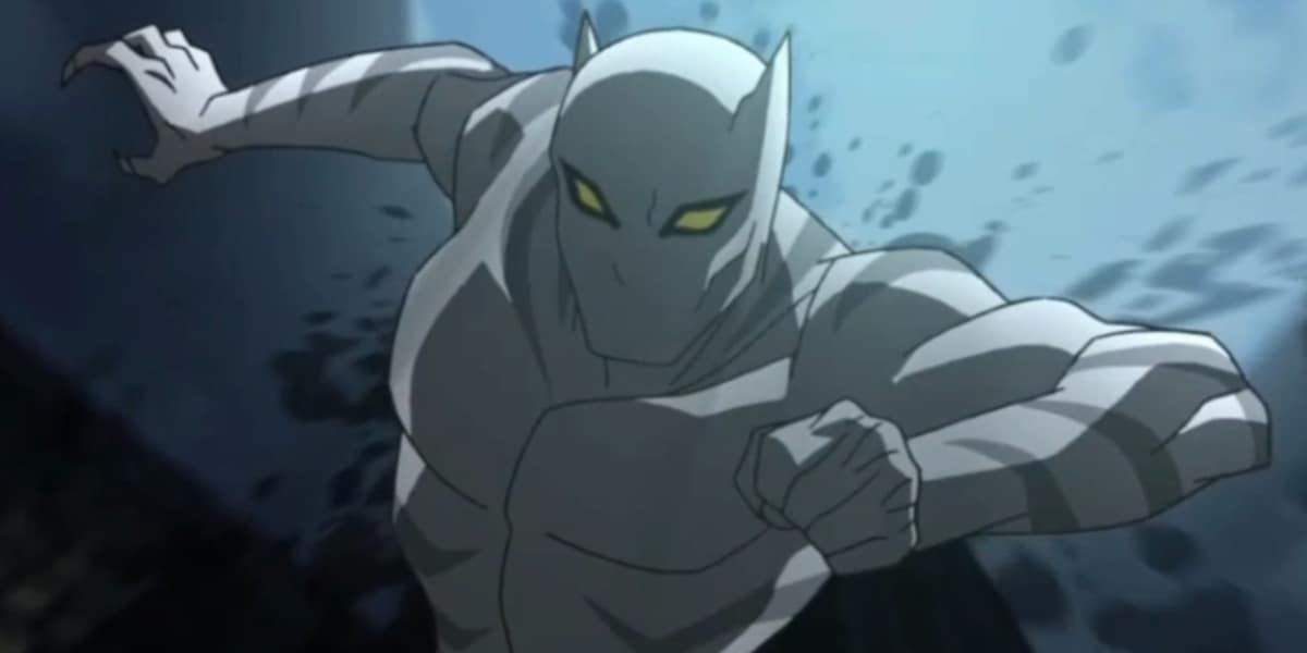 An animated White Tiger striking down on an opponent