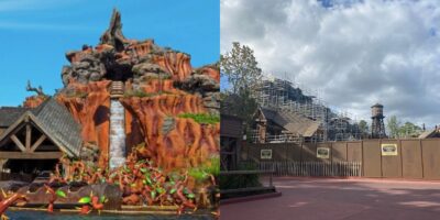 Progress on Tiana's Bayou Adventure at Magic Kingdom.