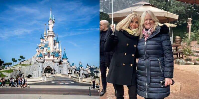 Brigitte Macron visits Disneyland Paris with the president.