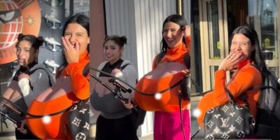 Twitch Streamers visit Universal with fake breasts.