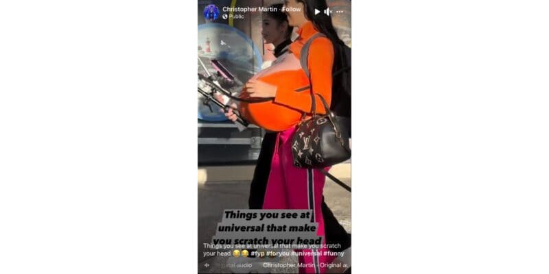 Mat Rately Female Streamers with Massive Fake Breasts Cause Scene at Universal Studios