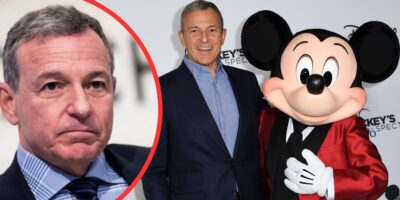 Disney CEO Bob Iger with Mickey Mouse