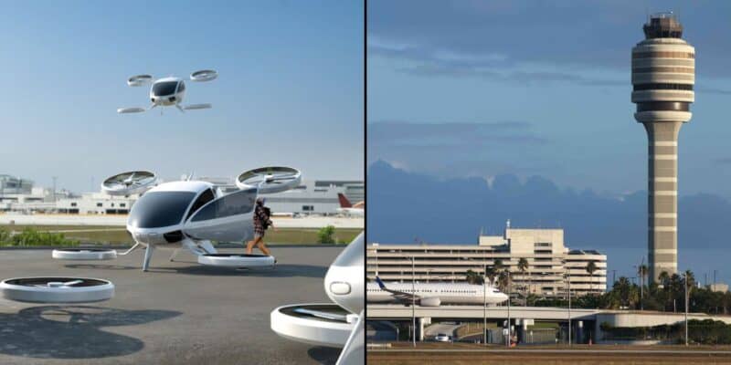 Air taxis near Orlando International Airport in Florida.